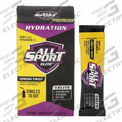 ALL SPORT Sports Drink Mix: Lemon Twist, Single-Serve, 3.4 oz Concentrate Per Pack - Full-Sugar Concentrates for Rapid Rehydration