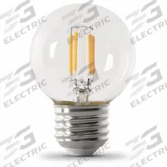 FEIT ELECTRIC Compact LED Bulb: Medium Screw (E26), LED, (G) Globe, G16-1/2, 5.5 W Watt, 2700K (MPN BPGM60927CA/FIL/2/RP). Key specifications — attr233510: G16-1/2; attr233525: 120V AC; attr233549: Clear; attr518949: 2700K; attr239859: FEIT ELECTRIC.