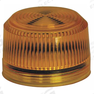 EATON Pilot Light Lens: 30 mm Panel Mounting Hole Dia, Yellow, Fresnel, Incandescent/LED - Pilot-Light Lenses