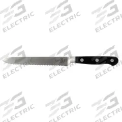 MERCER CUTLERY Tomato Knife: Serrated/Wavy Edge, 5 in Overall Lg, Steel Blade, Black Handle, Forged (MPN M23610). Key specifications — Sub-brand: Renaissance; Brand: MERCER CUTLERY; Blade Material: Steel; Blade Type: Serrated; Forged/Stamped: Forged; Handle Color: Black; Handle Material: Glass Reinforced Polyoxymethylene; Knife Type: Tomato Knife.