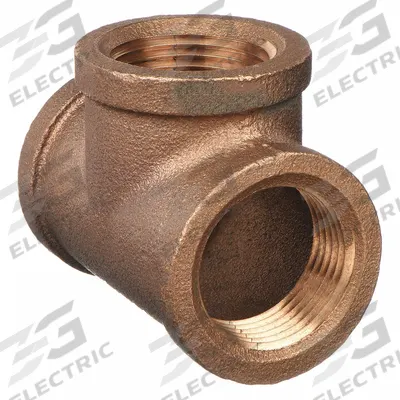 APPROVED VENDOR Metal Pipe Tee: Tee, 2 in x 2 in x 2 in, Brass - Low-Pressure Threaded Pipe Fittings