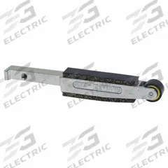 DYNABRADE Contact Arm: 1/2 in Belt Wd, 18 in Belt Lg, Dynafile II Series, 5/8 in Wheel Dia, Crowned (MPN 11320). Key specifications — attr1320326: 40615; attr1320321: Crowned; attr1320325: 11320; attr1320329: DYNABRADE; attr1320328: Yes.