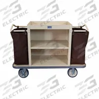 ROYAL BASKET TRUCKS Housekeeping Cart: Black, 41 in Overall Ht, 22 in Overall Wd, 55 in Overall Dp (MPN G55-KKX-M2C-2NN). Key specifications — Includes: (2) Bags; Lockable: No; Brand: ROYAL BASKET TRUCKS.