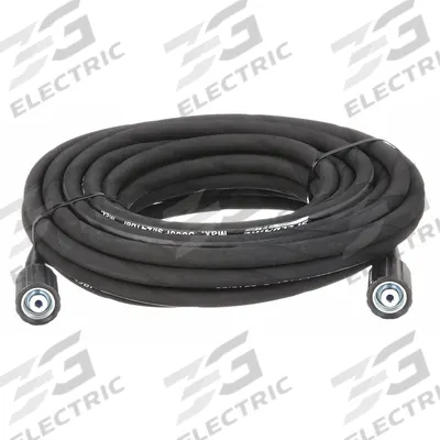 SPEEDAIRE Pressure Washer Hose: 5/16 in ID, 50 ft Lg, Rubber, Black - Sewer Hoses