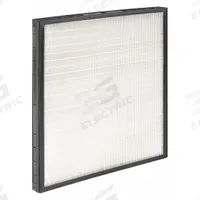 GRAINGER Minipleat Air Filter: 24 in x 24 in x 2 in, Synthetic, Plastic, No Header, MERV 14 (MPN 499J56). Key specifications — Brand: GRAINGER; Frame or Header Material: Plastic; Media Material: Synthetic.
