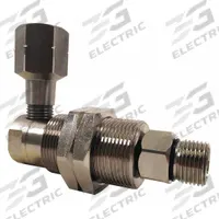 MOSMATIC Rotary Union: Elbow, Nickel-Plated C38500 Brass, 1 Passages, 3/8 in Rotating Shaft, Air (MPN 37.463). Key specifications — Maximum Speed: 2000 RPM; Brand: MOSMATIC; Seal Material: Ceramic.