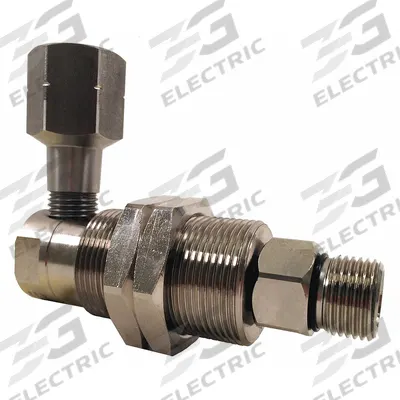 MOSMATIC Rotary Union: Elbow, Nickel-Plated C38500 Brass, 1 Passages, 3/8 in Rotating Shaft - Brass Rotating Joints & Unions