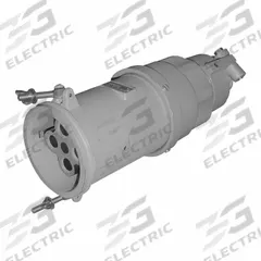 APPLETON ELECTRIC Pin and Sleeve Connector: Gray, 600V AC, Three Phase, 200 A, 4 Pole, 3 Wire (MPN ARC20034E). Key specifications — Brand: APPLETON ELECTRIC.
