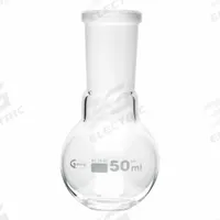 APPROVED VENDOR Boiling Flask: 50 mL, Colorless, Round, 24/40 Compatible with Stopper Size (MPN FRB057-50). Key specifications — Shape: Round; Body Color: Colorless; Brand: APPROVED VENDOR; Compatible with Stopper Size: 24/40; USP Specification: Type I.