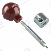 DAYTON Handle Assembly: Plastic Knob/Steel Cap/Steel Shaft, For 4UYE8/4UYE9/4UYF1/5DJN4 (MPN 56LN53). Key specifications — Product Type: Handle Assembly; Material: Steel; Compatible with Grainger Part Number: 4UYE9; Includes: Steel Cap; Brand: DAYTON.