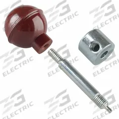 DAYTON Handle Assembly: Plastic Knob/Steel Cap/Steel Shaft, For 4UYE8/4UYE9/4UYF1/5DJN4 (MPN 56LN53). Key specifications — Product Type: Handle Assembly; Material: Steel; Compatible with Grainger Part Number: 4UYE9; Includes: Steel Cap; Brand: DAYTON.