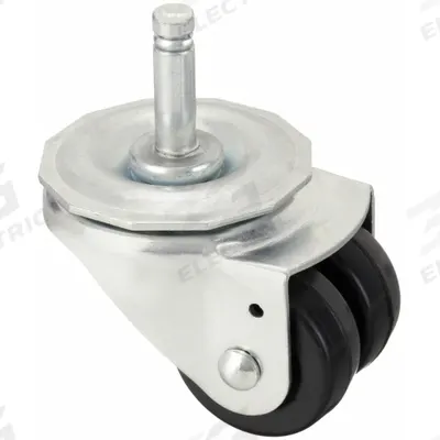 APPROVED VENDOR Stem Caster: Swivel, No Brake, 2 in Wheel Dia., 7/8 in Wheel Wd, Rubber - Low-Profile Easy-Turn Friction-Ring Stem Casters