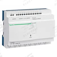 SCHNEIDER ELECTRIC Compact Smart Relay: (12) Resistive, (8) Relay, 24V AC : 24V DC (MPN SR2E201BD). Key specifications — Brand: SCHNEIDER; Clock Included: Clock Not Included; Number and Type of Inputs: (12) Resistive; Number and Type of Outputs: (8) Relay.