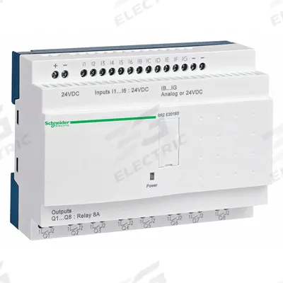 SCHNEIDER Compact Smart Relay: (12) Resistive, (8) Relay - Schneider Zelio Series Smart Relays