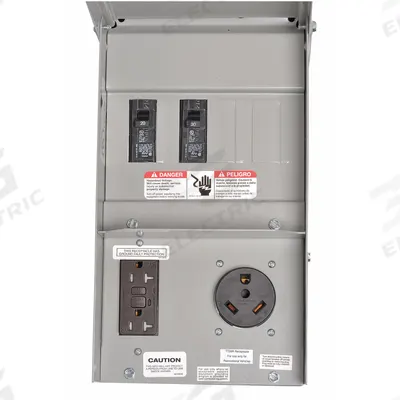 Siemens Temporary GFCI Outlet Panel: 50 A Amps, 120/240V AC, Single Phase, 3R, 3 Outlets - Power Outlet Panels