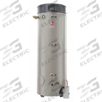 RHEEM Commercial Gas Water Heater: Natural Gas, Low NOx, 100 gal, 199,900 BTU, 77.5 in Ht (MPN GHE100SS-200). Key specifications — Display Sell UOM: EA; Market: Commercial; Standards: NSF; Sub-brand: Triton SS; Brand: RHEEM; Low NOx: Yes; Water Connection Location: Side; Fuel Type: Natural Gas.
