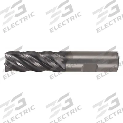 WIDIA HANITA Corner Radius End Mill: Carbide, AlTiN Coated, 5 Flute, 1" Mill Dia - Fast-Cutting Carbide Corner-Radius End Mills for Steel & Cast Iron