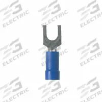 PANDUIT StrongHold(TM) EV14-6FB-Q Loose Piece Forks: Blue, Vinyl, #6 Stud Size, Std Fork, 600 V. Key specifications — Barrel Style: Funnel Entry; Manufacturer Part Number: EV14-6FB-Q; Brand: PANDUIT; Series: EV14.
