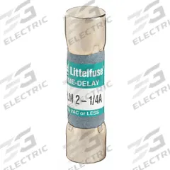 LITTELFUSE Fuse: FLM Series, Midget, Time-Delay, 2.25 A, 250 V AC, 13/32 in x 1 1/2 in (MPN FLM2.25). Key specifications — Series: FLM; Brand: LITTELFUSE.