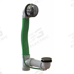 WATCO Bathtub Drain: Plastic, Chrome, 2 7/8 in Overall Dia, 28 in Overall Ht, Pop Up, Socket Weld (MPN 928-CA-PVC-CP). Key specifications — Color: Silver; Includes: Test Plug; Connection Type: Socket Weld; Material: Plastic.