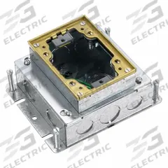 HUBBELL WIRING DEVICE-KELLEMS Floor Box: Rectangular, 39.5 cu in Capacity, Cover Included (MPN FB2421). Key specifications — For Conduit Sizes: (2) 3/4 in to 1-1/4 in; Brand: HUBBELL WIRING DEVICE-KELLEMS; Includes Cover: Cover Included.