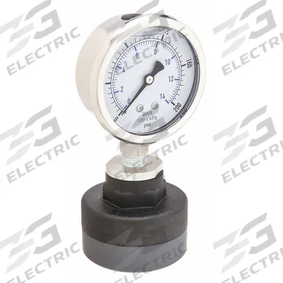 KODIAK Pressure Gauge with Diaphragm Seal: 0 psi to 200 psi, KC301, 2 1/2 in Dial - Dial Pressure Gauges with Thermoplastic Seal