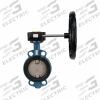 GHIBSON Butterfly Valve: 18 in Pipe Size, Concentric, 250 psi Max. Pressure (CWP), Wafer, FKM (MPN G530S-18). Key specifications — Brand: GHIBSON; Handle Type: Gear Operated Handwheel; Disc Material: Stainless Steel.