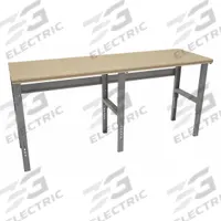 TENNSCO Workbench: Adj Ht, Shop Top, 96 in x 30 in, 1,000 lb Overall Load Capacity, Gray (MPN WBAT-1-3096C). Key specifications — Brand: TENNSCO.