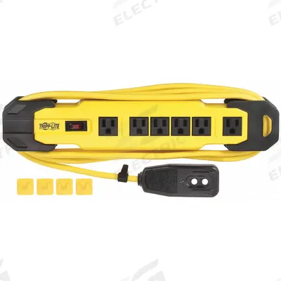 TRIPP LITE GFCI: 9 ft Lg, 14/3, 5-15P Plug, 15 A Current, 120V AC, 5-15R - Plug-In GFCI Cords
