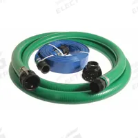 Water Suction and Discharge Hose Kit: 4 in Hose Inside Dia., 20 ft_50 ft Hose Lg, 55 psi, Green (MPN PKQ2-400). Key specifications — Brand: APPROVED VENDOR; Temp. Range: -5° to 150°F; Hose Color: Green.