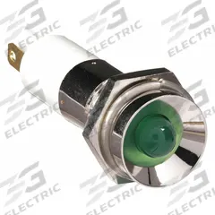 APPROVED VENDOR Protruding Panel Light: 10 mm Panel Mounting Hole Dia, LED, Green, Protruding Head (MPN 24M092). Key specifications — Brand: APPROVED VENDOR; Electrical Connection: 0.11 Male Quick Disconnect.