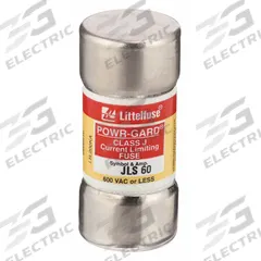 LITTELFUSE Fuse: JLS Series, Class J, Cylindrical Body, Fast-Acting, 60 A, 600 V AC, Non-Indicating (MPN JLS060). Key specifications — attr1287274: JLS; attr211200: LITTELFUSE.