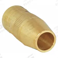 BERNARD Nozzle: Small Centerfire, 1/2 in, Conical, 1/8 in Recess, Brass (MPN NS-1218B). Key specifications — Insulation Type: Self-Insulated; Duty Rating: Standard Duty; Nozzle to Tip Relationship: 1/8 in Recess; For Contact Tip Series: Centerfire; Manufacturer Part Number: NS-1218B; Brand: BERNARD.