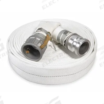 APPROVED VENDOR Water Discharge Hose: 4 in Hose Inside Dia., 50 ft Hose Lg, 125 psi, White - SBR/Natural Rubber Water Discharge Hose Assemblies with Polyester Jacket Reinforcement