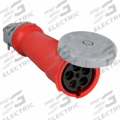 HUBBELL Pin and Sleeve Connector: Red, 277/480V AC, Three Phase, 100 A, 4 Pole, 5 Wire (MPN HBL5100C7W). Key specifications — Brand: HUBBELL.