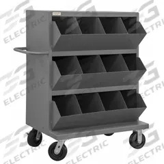 APPROVED VENDOR Mobile Storage Bin: 36 in x 24 in x 49 1/4 in, 12 Compartments, Gray (MPN MSB12-2036-95). Key specifications — Color: Gray; Brand: APPROVED VENDOR.