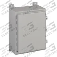 WIEGMANN Enclosure: Steel, 24 in x 20 in x 8 in, NEMA 12/13, Solid Cover, Hinged (MPN N12242008). Key specifications — Brand: WIEGMANN; Closure Method: Clamps; Knockouts: Not Included.