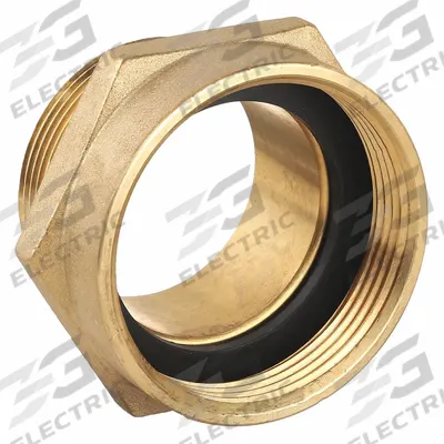 MOON AMERICAN Fire Hose Adapter: 1 in Compatible Pipe Size, NH X NPT, Straight, Brass - Brass Rigid Fire Hydrant & Standpipe Adapters