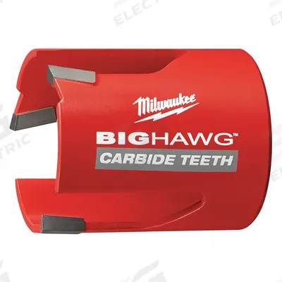 MILWAUKEE Hole Cutter: 2 1/4 in Saw Dia., 3 Teeth, 2 1/8 in Max. Cutting Dp - Wood-Cutting Hole Cutters without Arbor