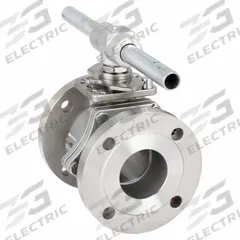 SHARPE Manual Two-Way Ball Valve: 3 in, 316 Stainless Steel, Straight Valve Body, Class 150 Flange (MPN 4351004760). Key specifications — Seat Material: Polymer; Brand: SHARPE; Handle: Locking Lever.