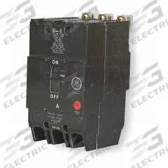 GE Molded Case Circuit Breaker: 45 A Amps, 14kA at 277/480V AC, Fixed, Lug, ABC (MPN TEY345). Key specifications — Series: TEY; Max. AIR Rating: 14kA at 277/480V AC; Instantaneous Trip: Fixed; Terminal Connection: Lug; Phase Connection: ABC.