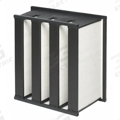 GRAINGER V-Bank Air Filter: 20 in x 24 in x 12 in, Fiberglass, Double Header - MERV 14 V-Bank Air Filters