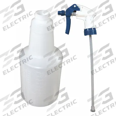 IMPACT Trigger Spray Bottle: 24 oz Container Capacity, Stream, Clear, Blue - Bottles with Trigger Sprayer