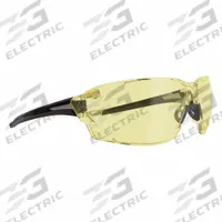 EDGE EYEWEAR Safety Glasses: Yellow Lens, Full-Frame, Metal Detectable, Black Frame, Nevosa Series (MPN XV412). Key specifications — Brand: EDGE EYEWEAR; Frame Color: Black; Lens Color: Yellow.