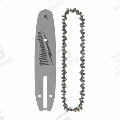 MILWAUKEE Chainsaw Bar and Chain: 8 in Compatible Bar Lg, 3/8 in, 0.03 in Gauge - Chain & Bar Sets