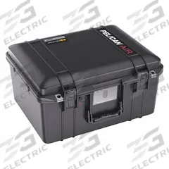 PELICAN Protective Case: 13 in x 17 3/8 in x 9 3/4 in Inside, No Foam, Black, Stationary, 6 lb Wt (MPN 1557AIRNF). Key specifications — Closure Type: Press and Pull Latches; Brand: PELICAN; Carry-On Size: No.
