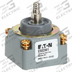 EATON Limit Switch Head: Top, E50 Series (MPN E50DW1). Key specifications — attr1019422: E50; attr1019427: Top; attr211339: EATON; attr1019313: Momentary.