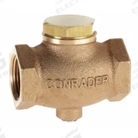 CONRADER Check Valve: In Line, Brass, 1 in (F)NPT, 1 in (F)NPT, 250 psi Max. Pressure (MPN GV1). Key specifications — attr291949: 1 in (F)NPT; attr291950: 1 in (F)NPT; attr291957: Brass; attr294749: CONRADER.