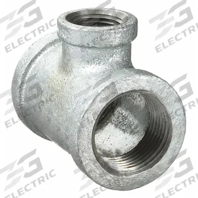 APPROVED VENDOR Metal Pipe Tee: Tee (run x run x branch), 1 1/4 in x 1 1/4 in x 1 in - Medium-Pressure Threaded Pipe Fittings