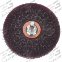 WEILER Encapsulated Wire Wheel Brush: Crimped Steel, 2" Dia x 1/4" Wd, 1/4" Shank, 0.012" Fill (MPN 96146). Key specifications — Brand: WEILER.